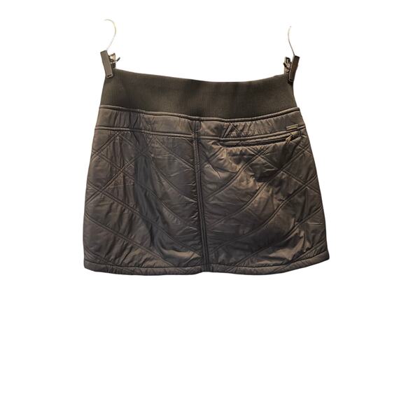 Prana Women’s Gray Quilted Insulated Skirt Size Large – Zip Front Winter - Picture 4 of 11
